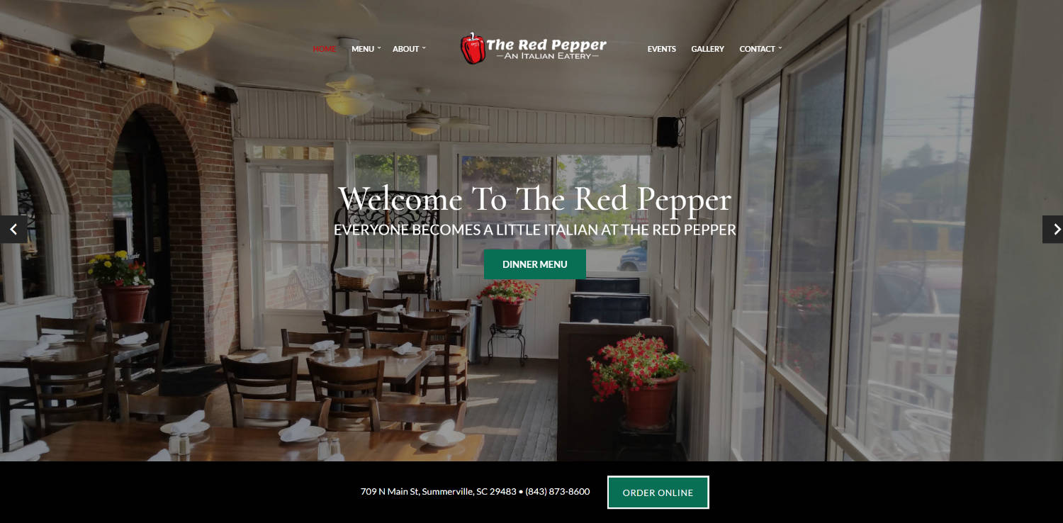 The Red Pepper Italian Restaurant Summerville Charleston