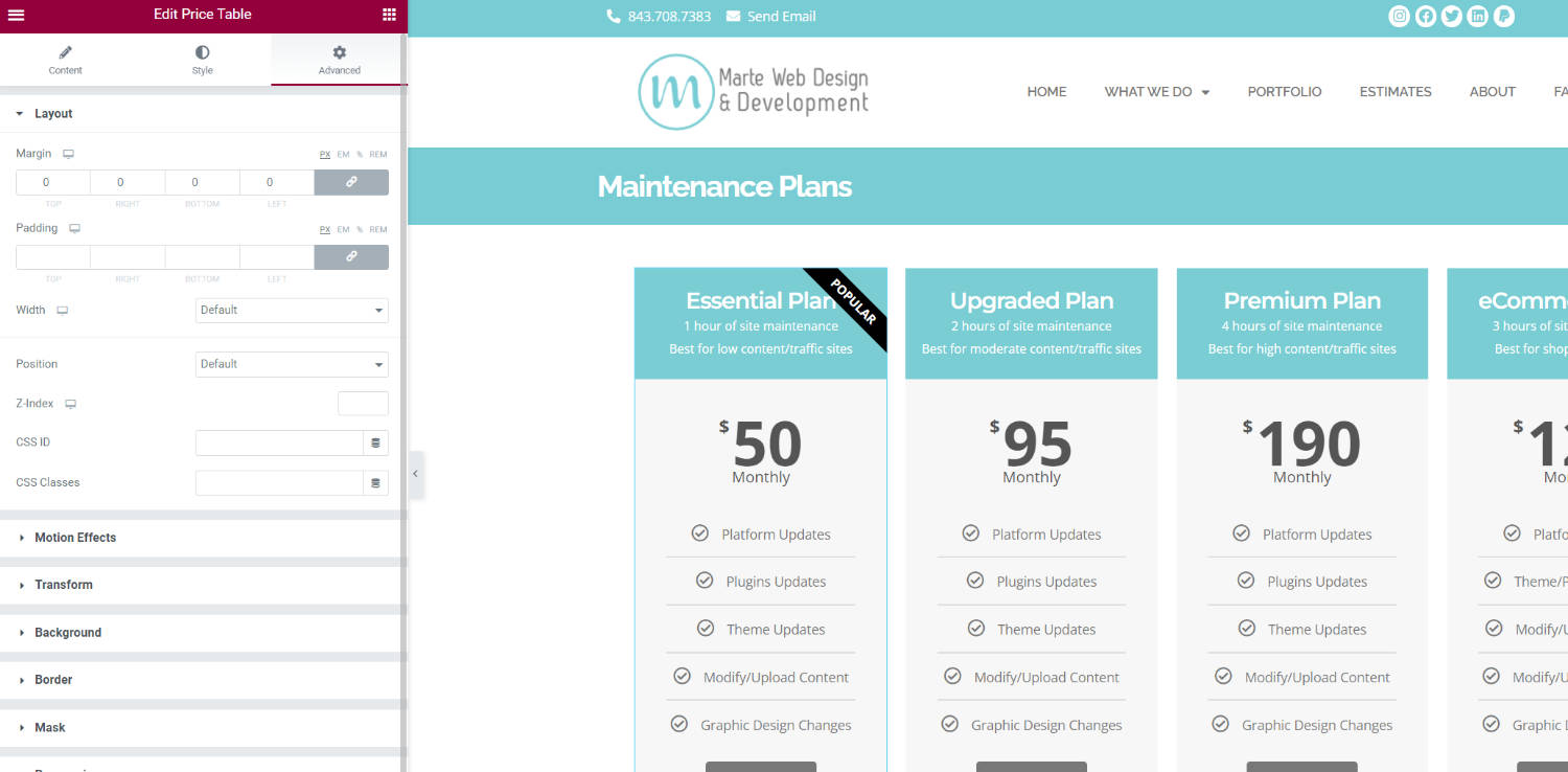 website maintenance plans Charleston